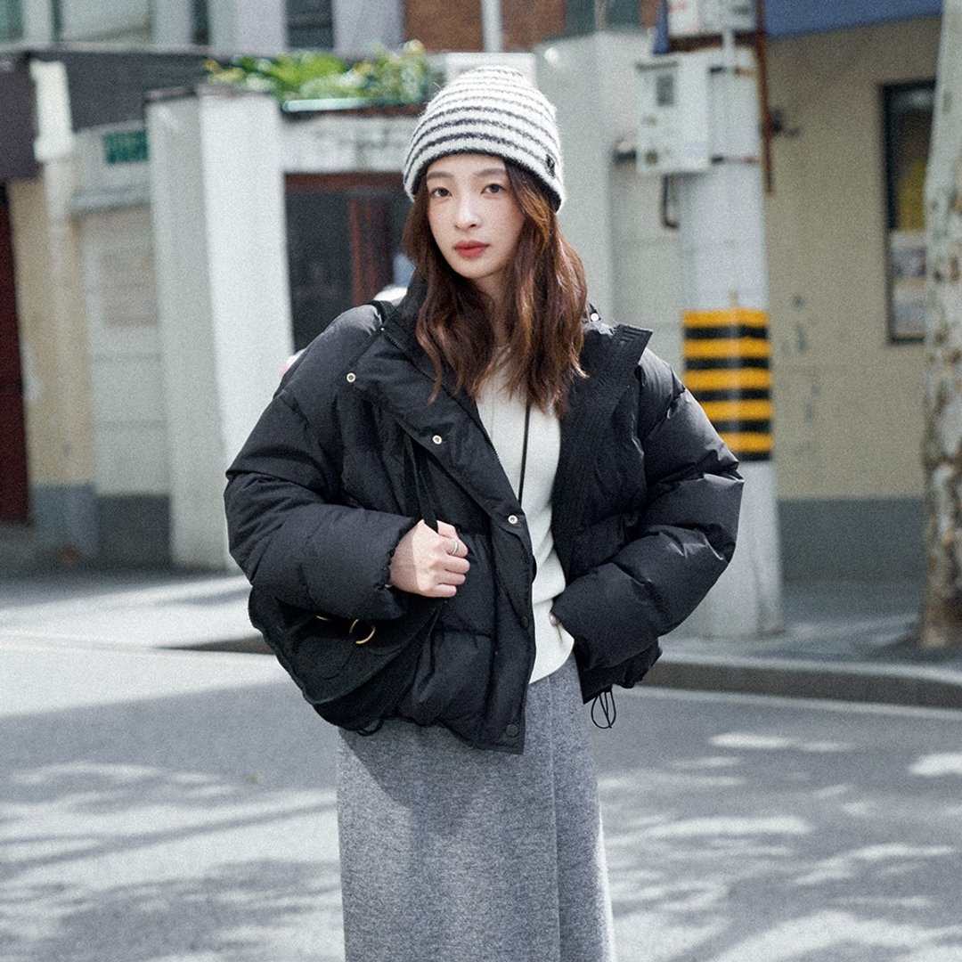 短款面包羽绒服|外套|两色|秋冬款|Sora-1666 - 女装休闲/机能外套 - 尼龙 多色