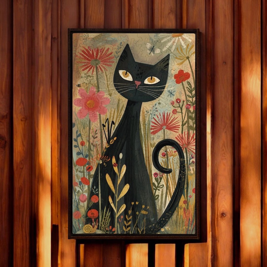 猫之国 - 花园老板【壁虎拼图】 - 摆饰 - 木头 多色