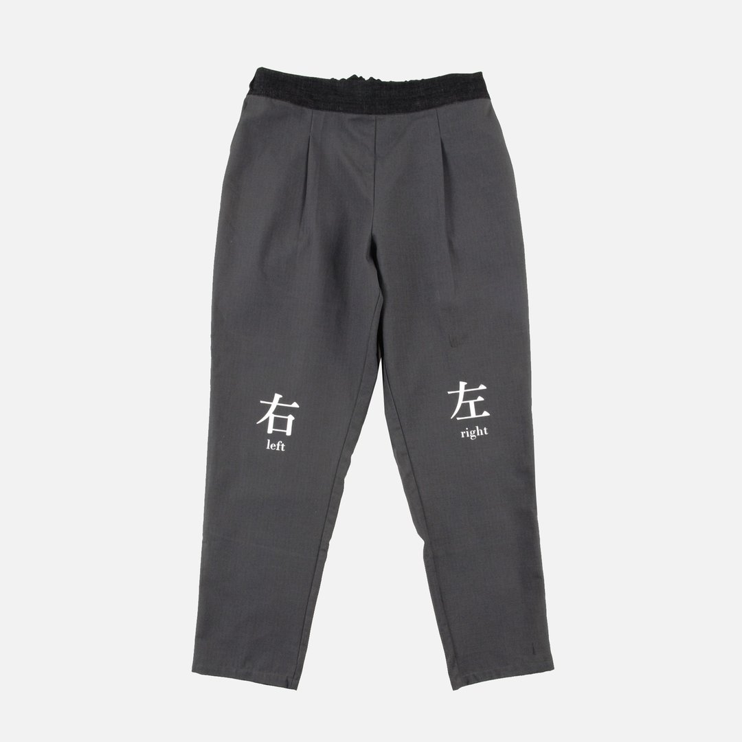 【瑕疵特卖】左右裤打褶剪裁哈伦牛仔裤 - 女装长裤 - 棉．麻 灰色