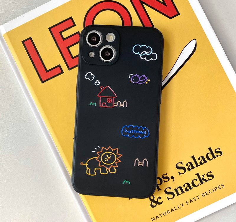 手机壳，多型号支持，狮子硅胶套 - 手机壳/手机套 - 硅胶 黑色