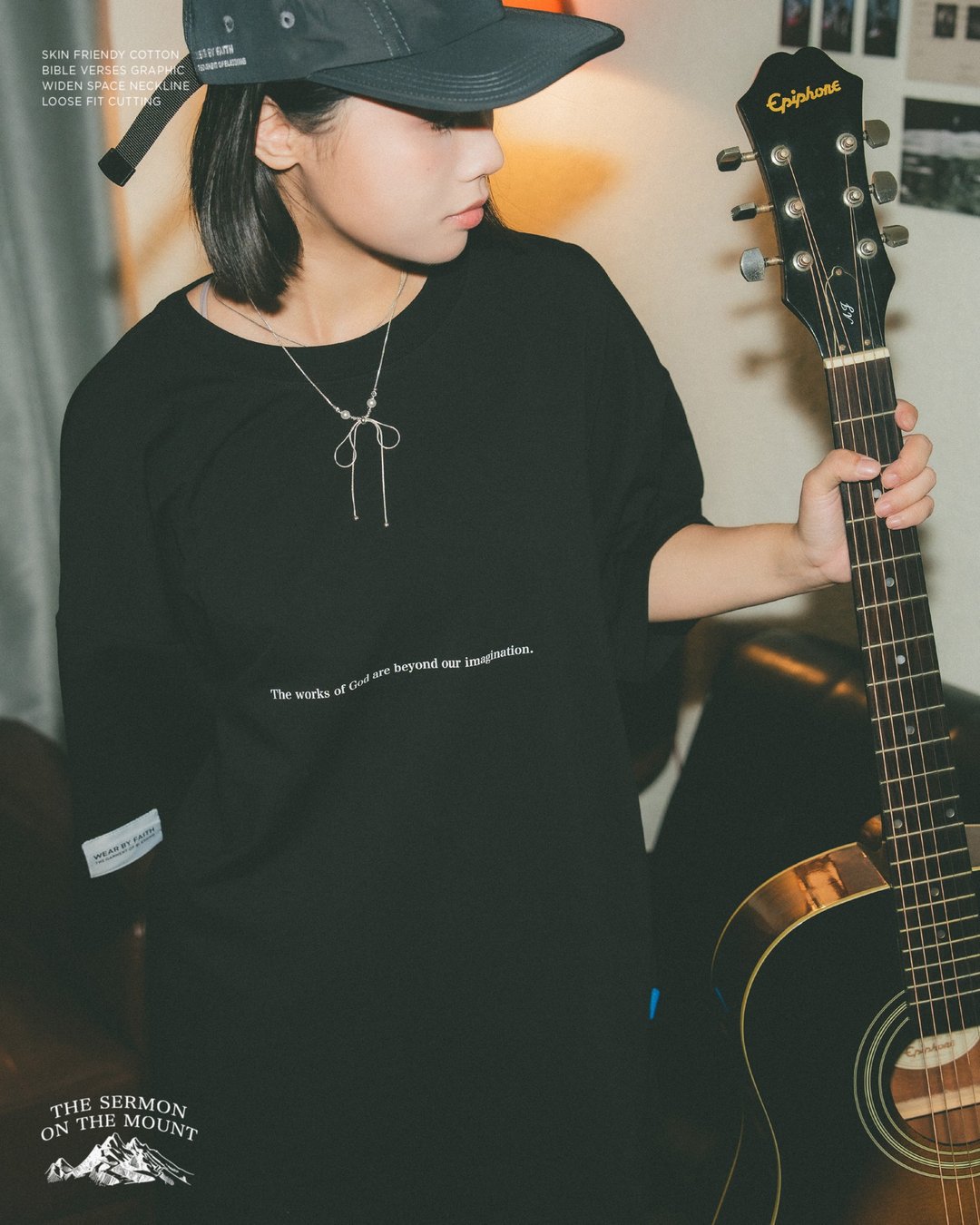 SOM-02 A HUNDRED TIMES Good Soil Graphic TEE - 中性连帽卫衣/T 恤 - 棉 黑色
