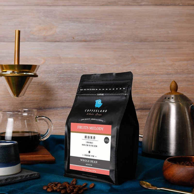 COFFEELAND | 缤纷果香 - 咖啡豆独家风味(中焙)(半磅227公克/包) - 咖啡 - 新鲜食材 粉红色