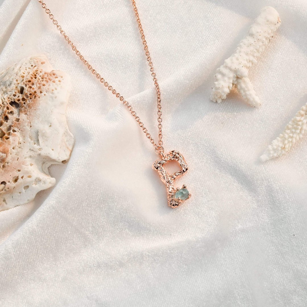 Alphabet pendant P letter - 项链 - 铜/黄铜 