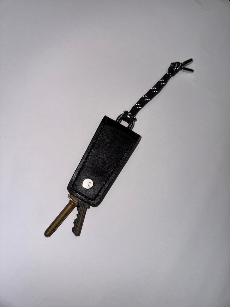 皮革钥匙包 - 钥匙链/钥匙包 - 真皮 黑色