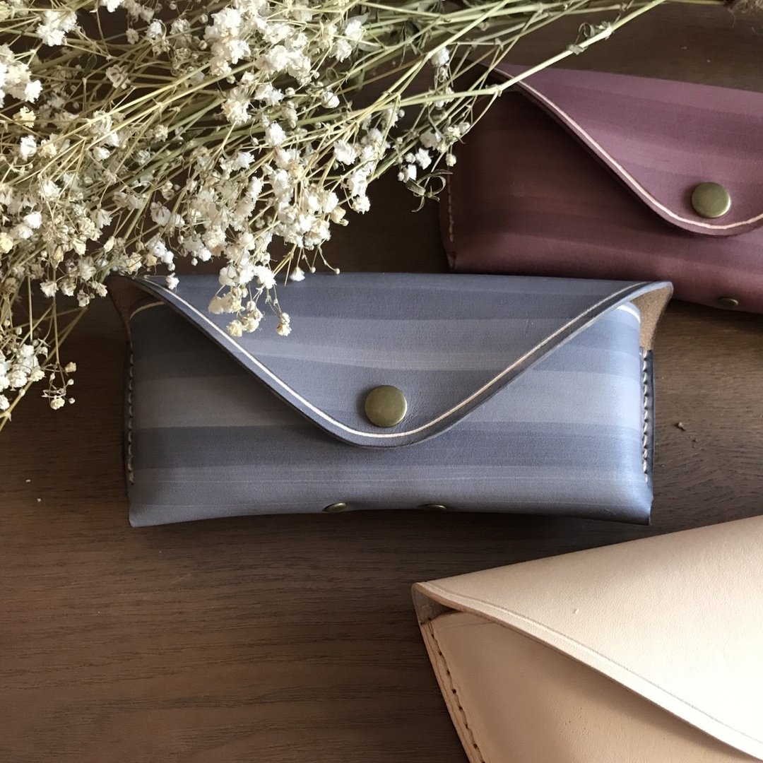 眼镜盒│灰蓝│glasses case - 眼镜/眼镜框 - 真皮 灰色