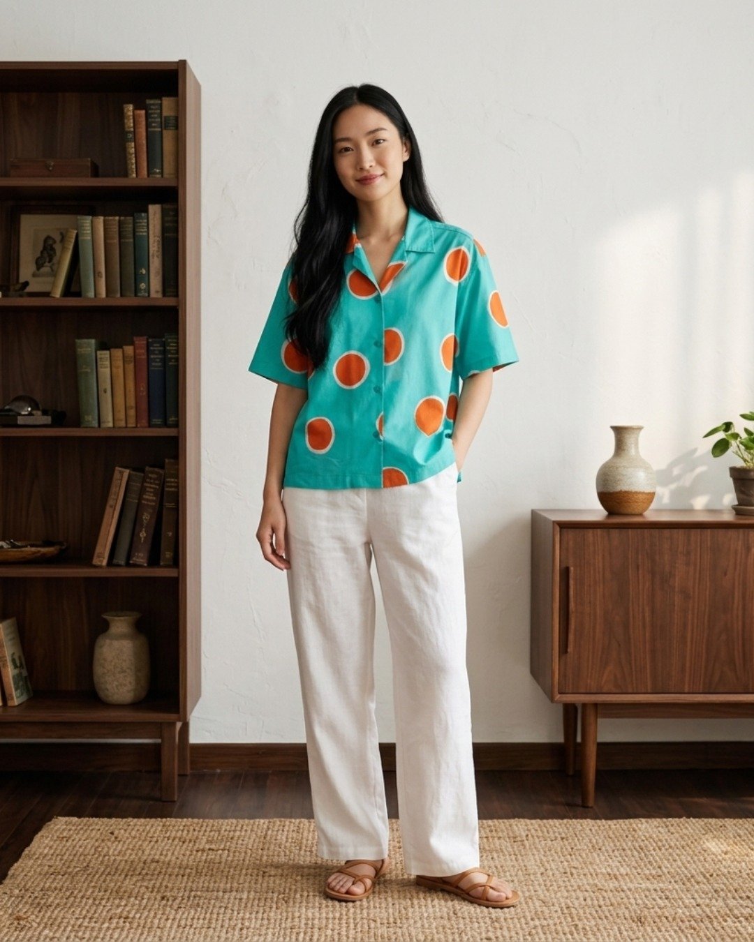 Haweii Cotton Hand Paint - 女装上衣 - 棉．麻 