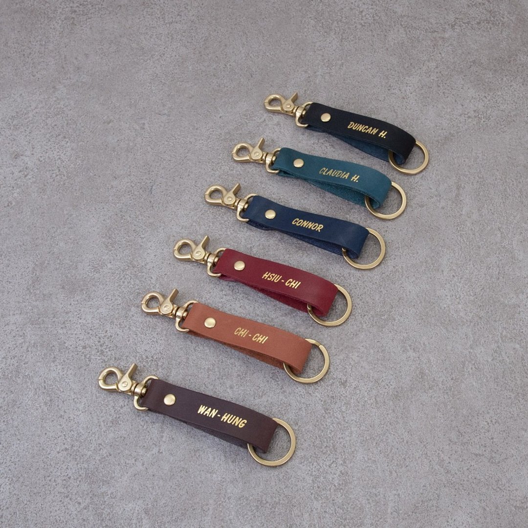 钥匙圈 挂钩 真皮 定制烫金 赠品 礼品 - 钥匙链/钥匙包 - 真皮 多色