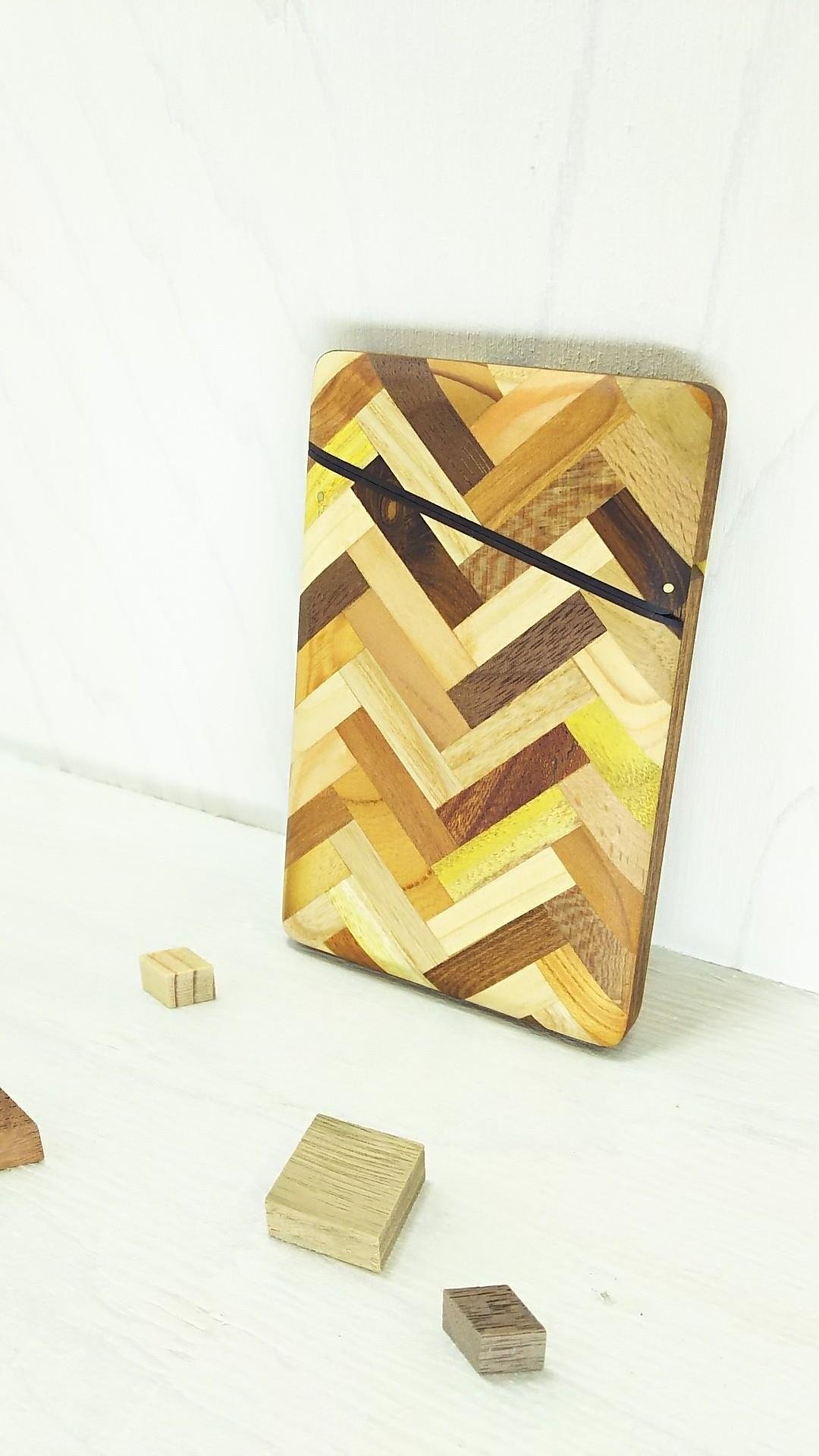 "NEW" parquet business card holder ③ - 名片夹/名片盒 - 木头 咖啡色