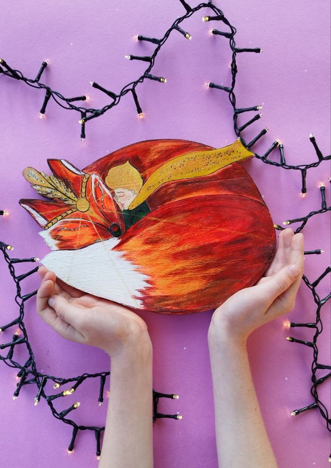 Wood Painting-Art The little prince - 墙贴/壁贴 - 木头 红色