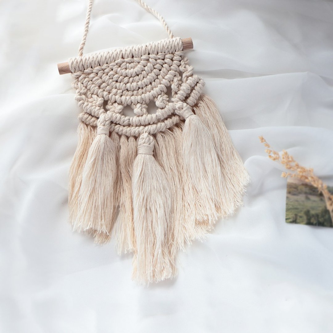 雅致美型丨波西米亚风 Macrame 编织挂毯 流苏 居家布置 挂饰 - 摆饰 - 棉 
