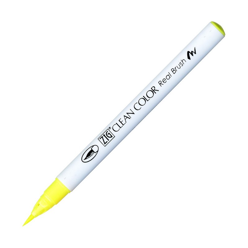 【Kuretake 日本吴竹】ZIG 彩绘毛笔 Fluorescent Yellow - 其他书写用品 - 塑料 黄色