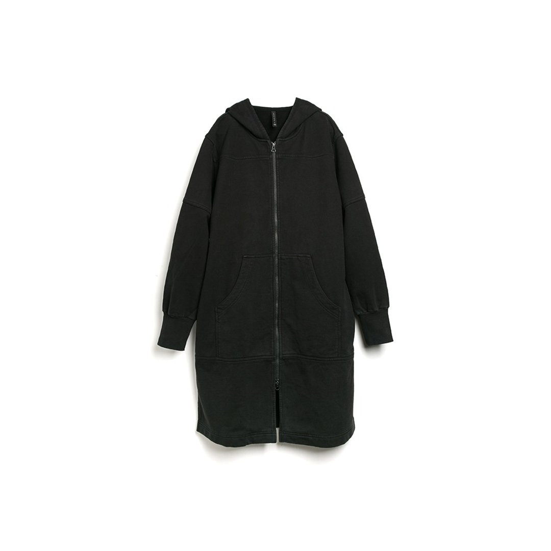 Embroidered Long Parka - 男装外套 - 棉 黑色