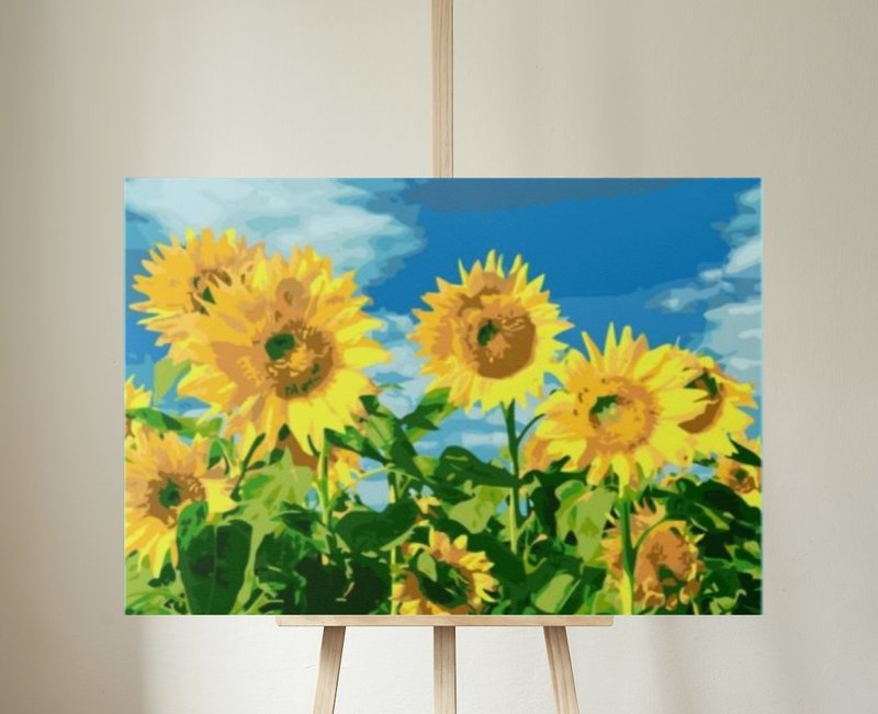 北海道向日葵 创意数字油画 【销售排行版】 - 插画/绘画/写字 - 其他材质 