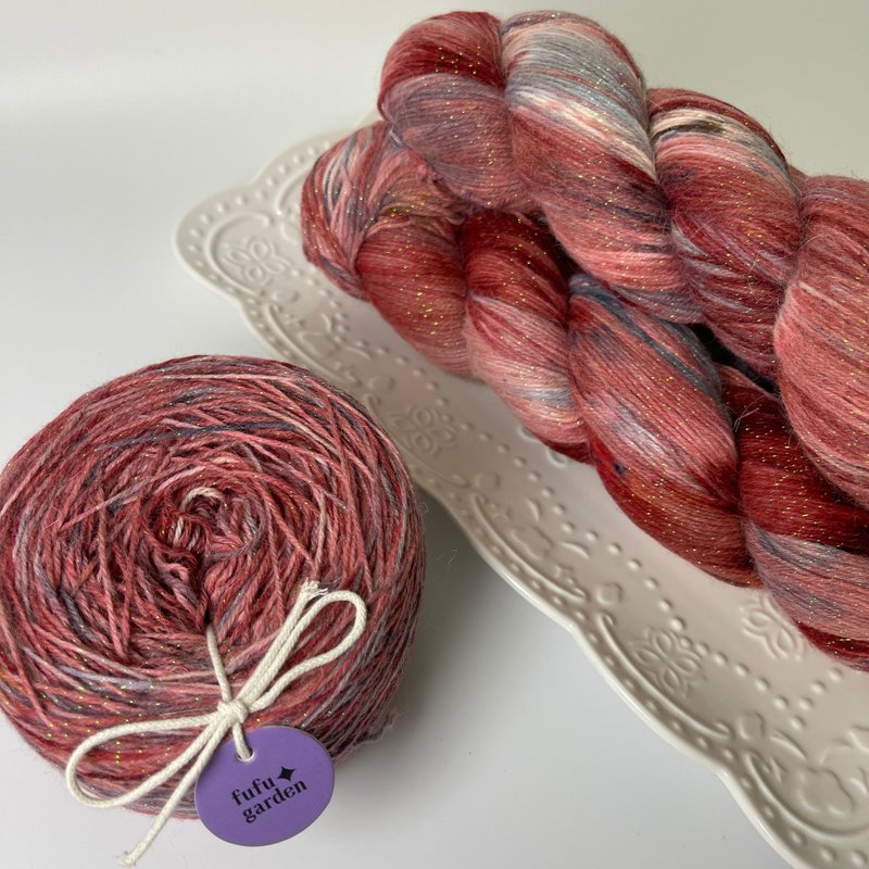 fufugarden手染線兔絨綿韻系列-紅兔絨語-羊毛兔毛 - 编织/刺绣/羊毛毡/裁缝 - 羊毛 