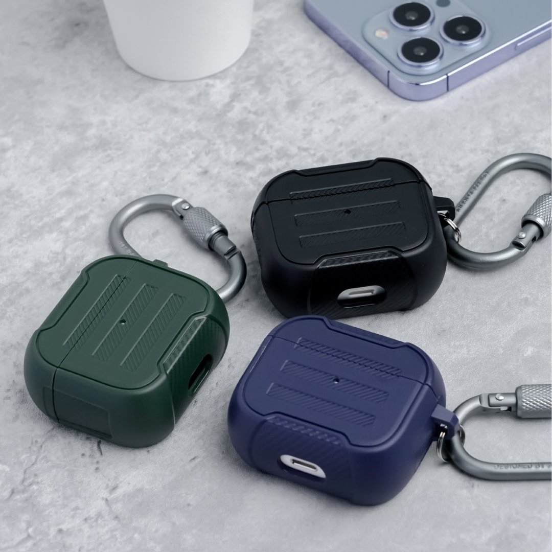 含赠品 | AirPods 3 【厚盾系列】TPU耐冲击防摔超纤维三层保护套 - 数码小物 - 塑料 多色