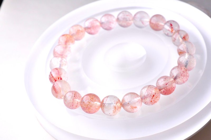 严菜单品 |白水体草莓晶 - 手链/手环 - 水晶 粉红色