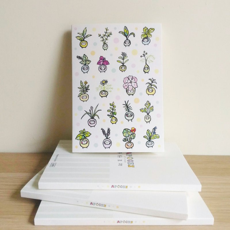 布籽生物-香草籽 线胶装/方格/笔记本 - 笔记本/手帐 - 纸 绿色