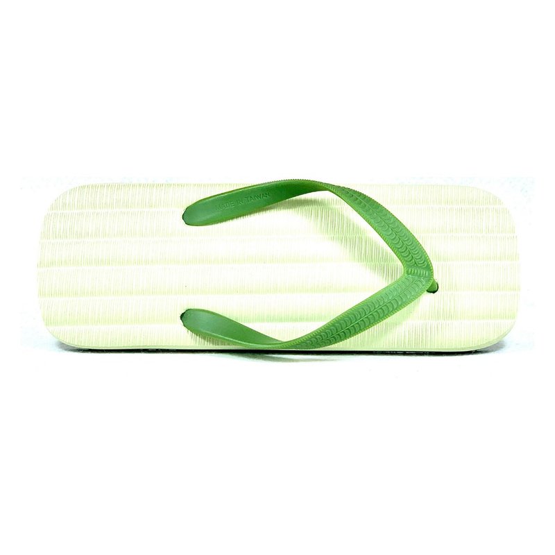 快速出货|简约设计日式止滑汤屋塌塌米拖 防水轻盈台制室内外两用 - 拖鞋 - 橡胶 绿色