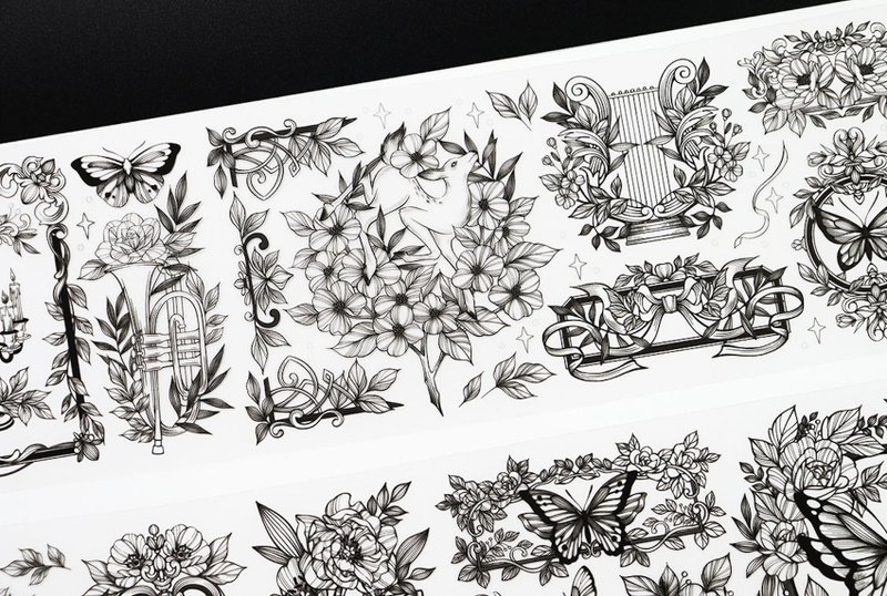 墨迹 PET 纸胶带 特油 5米卷 - 纸胶带 - 其他材质 黑色