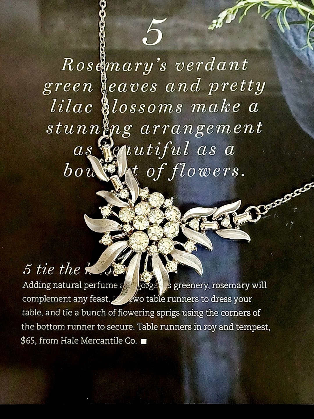 A vintage jewelry Trifari 经典银色莱茵花卉 项链 - 项链 - 其他金属 