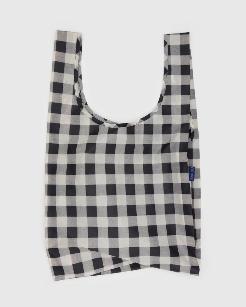 BAGGU环保收纳购物袋 - 标准 - 黑白格 - 手提包/手提袋 - 防水材质 黑色