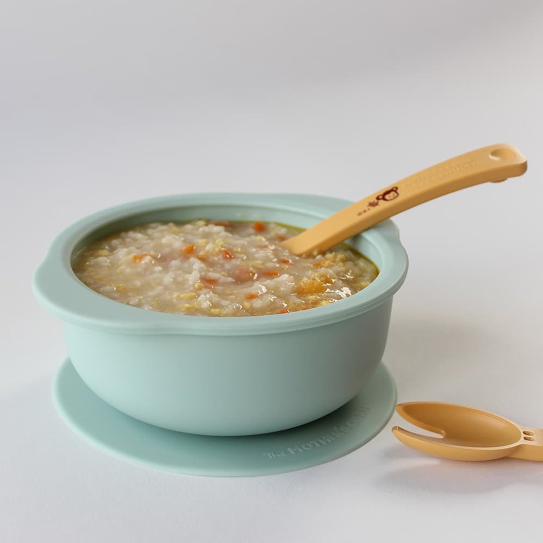 韩国【Mother's Corn】小太阳硅胶餐碗(湖水绿) - 儿童餐具/餐盘 - 其他材质 