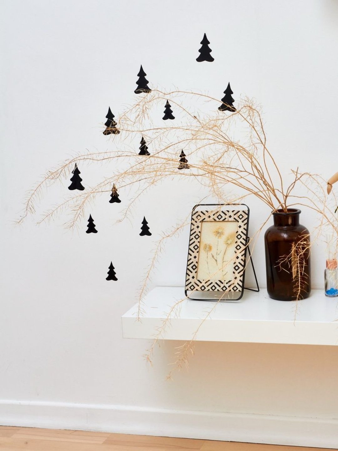 Christmas Decor/Paper Craft Christmas Tree Sticker Pack for Kids' Wall Decor - 墙贴/壁贴 - 其他材质 黑色