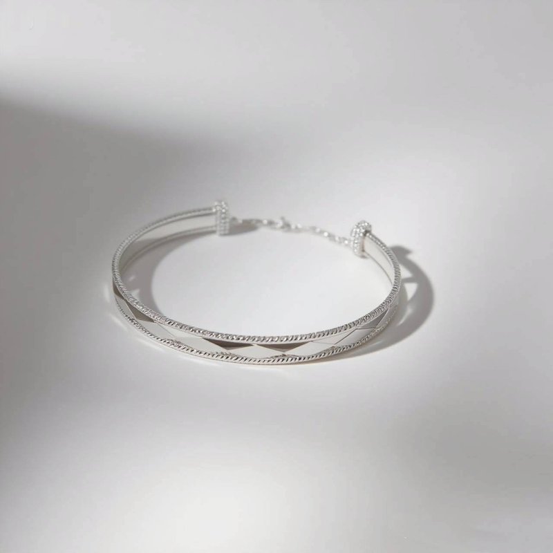 双弦之间纯银手环 - 手链/手环 - 其他金属 