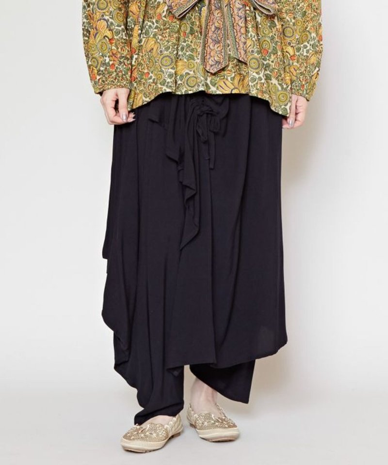 【热门预购】沙漠层次堆叠感抽绳飞鼠裤 宽裤 (4色) IAC-4120 - 中性裤装 - 棉．麻 