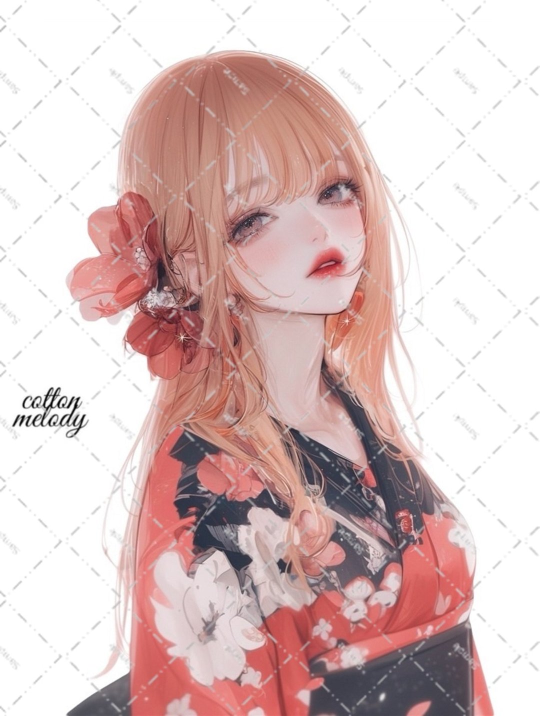 original sticker no.6707 人物贴纸 原创贴纸 人物贴纸 女孩贴纸 原创人物贴纸 - 贴纸 - 纸 