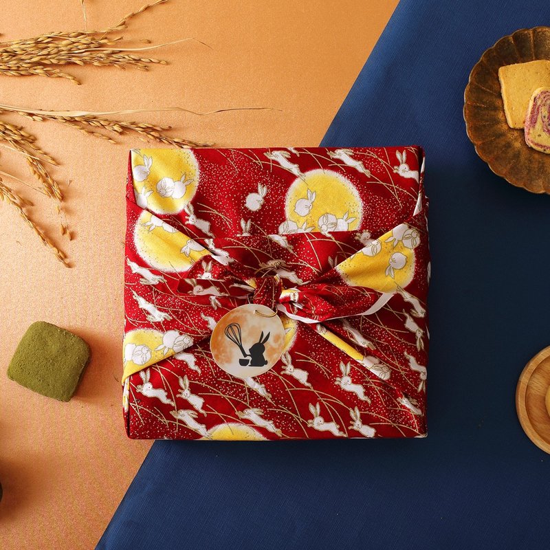 【旧版卖场】月上白兔-风吕敷三明治饼礼盒 - 手工饼干 - 新鲜食材 