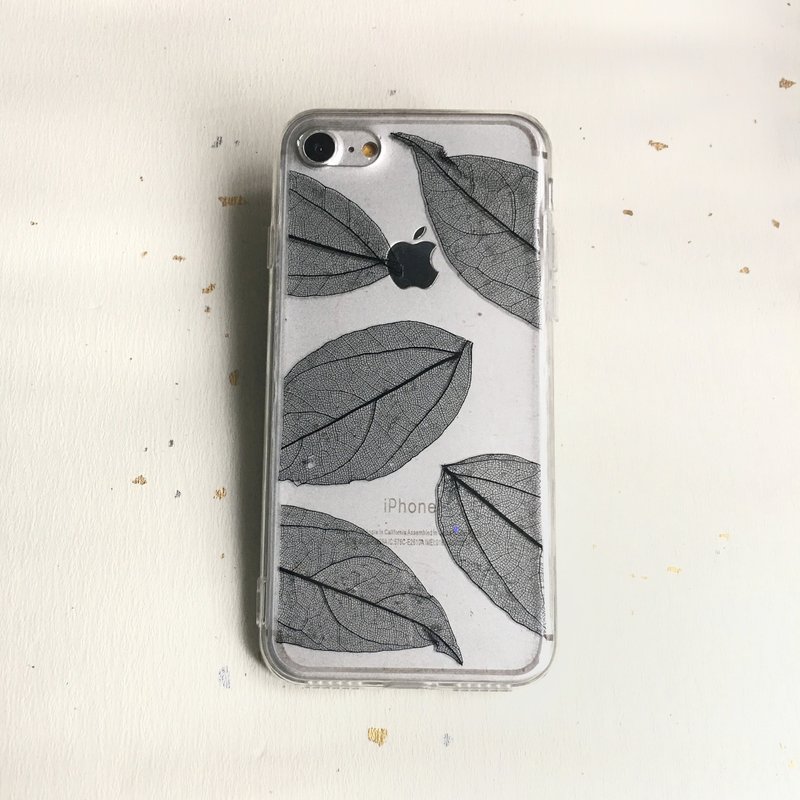 叶色余灰  个性型格叶脉压花手机套 - 手机壳/手机套 - 硅胶 