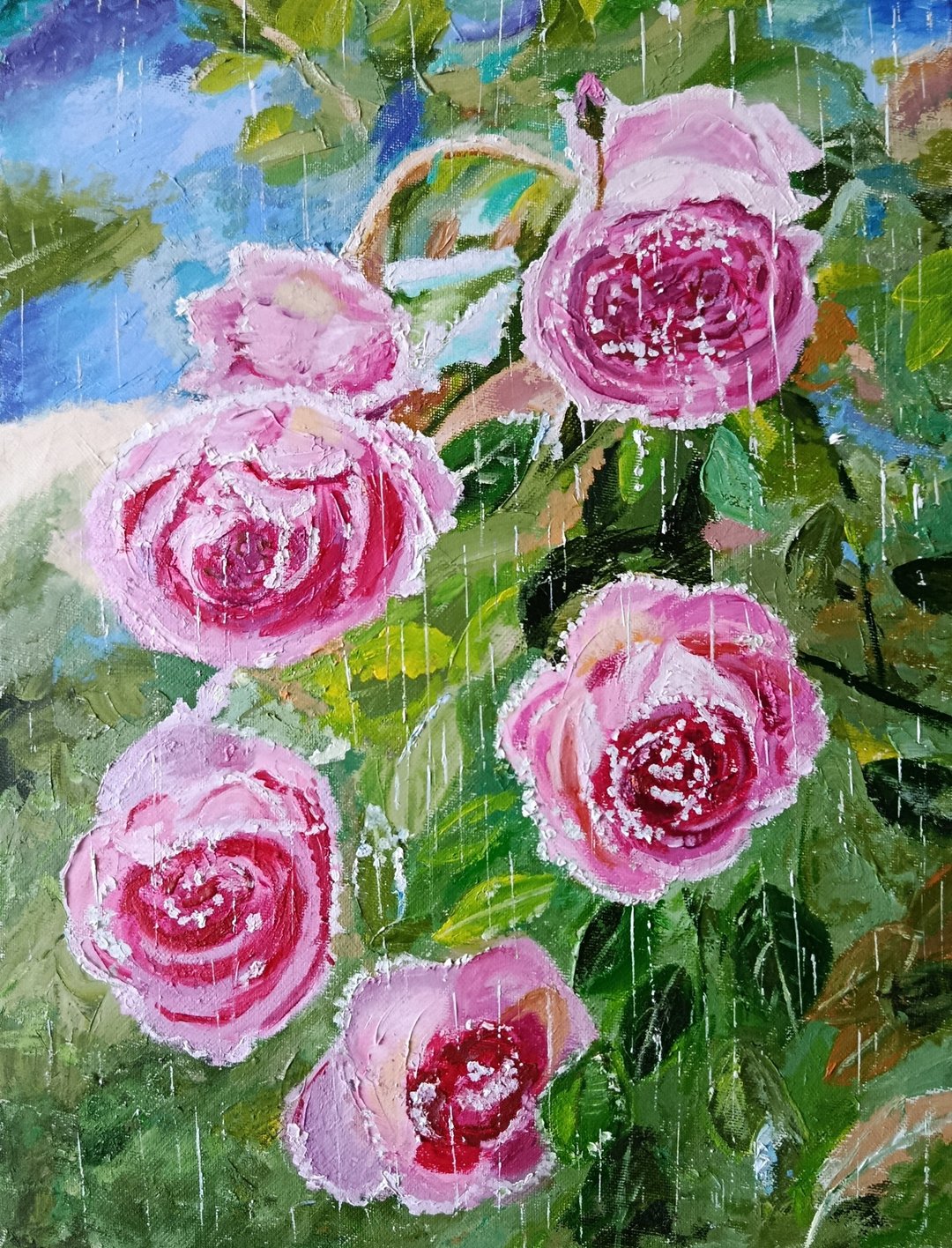 雪与雨 原创油画画布 - 墙贴/壁贴 - 其他材质 
