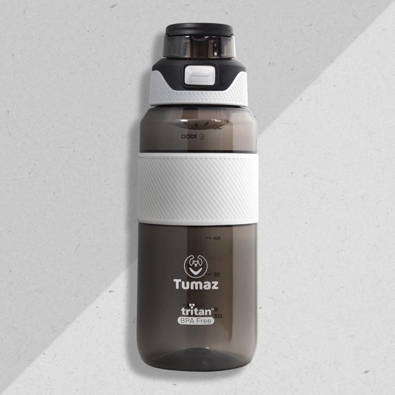 环保Tritan大容量直饮运动水壶 500ml/1000ml - 运动配件 - 塑料 灰色