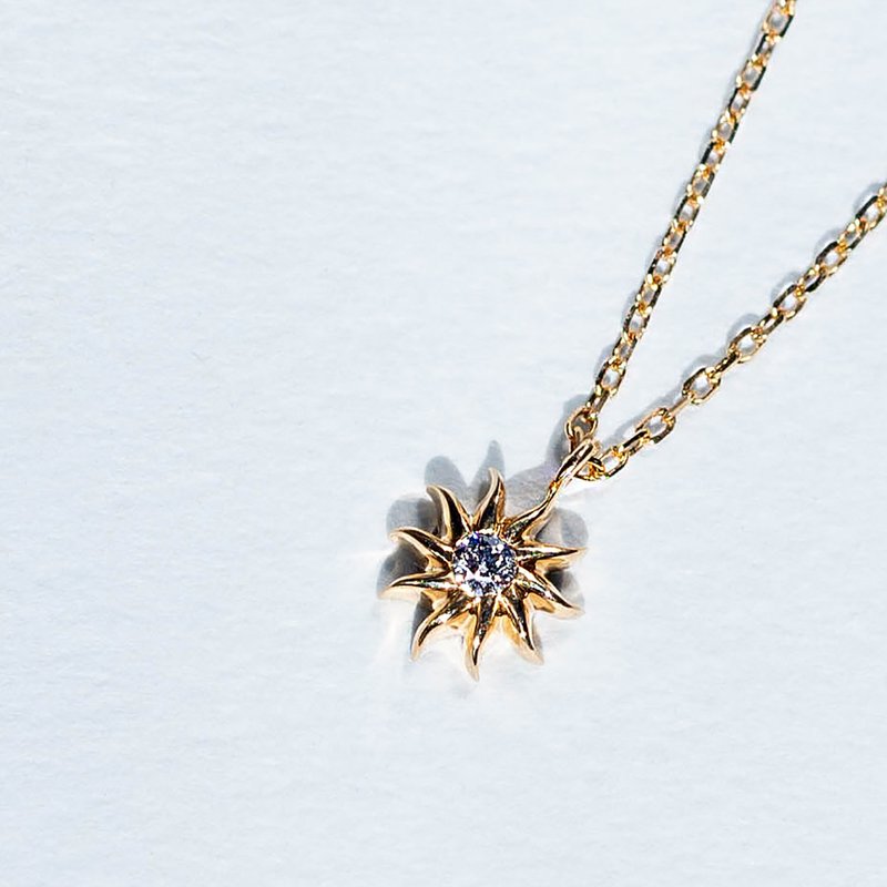 TOPK18YG/PG×钻石 0.02ct -项链- Allison - 项链 - 宝石 金色