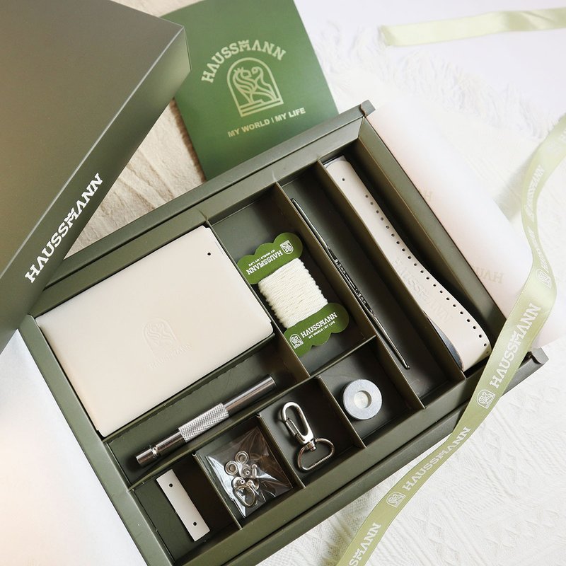 米可斯 卡片夹(米白)DIY手作礼物组 - 皮件 - 真皮 白色