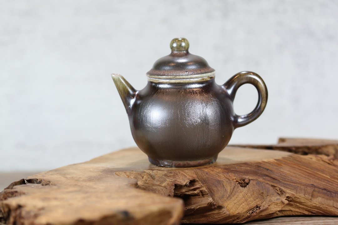 【沐春生活】240ml 天然落灰 柴烧茶壶 名家叶敏祥手作 - 茶具/茶杯 - 瓷 