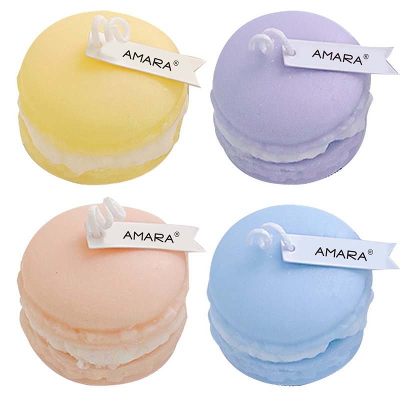 AMARA 慕卡香氛系列马卡龙蜡烛4入组 - 蜡烛/烛台 - 其他材质 多色