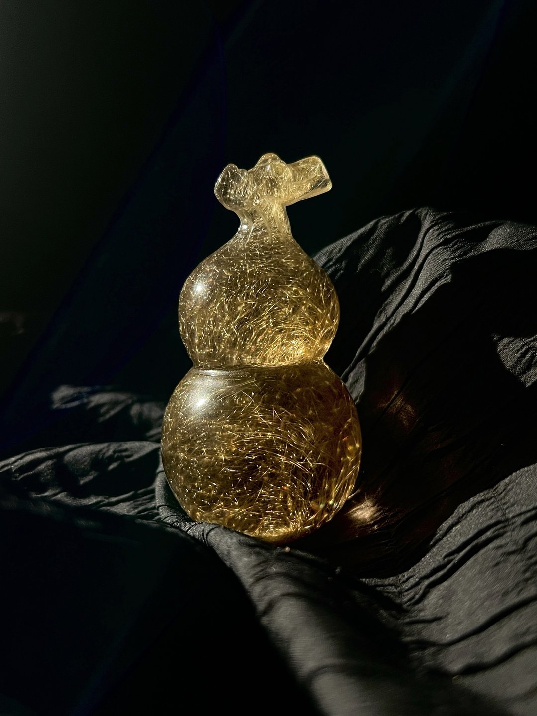 金发晶 茶烟晶葫芦 - 项链 - 水晶 金色