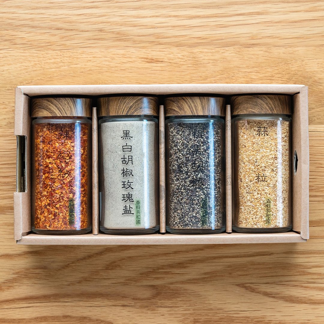 #礼盒# 经典风味四入组 - 酱料/调味料 - 玻璃 咖啡色