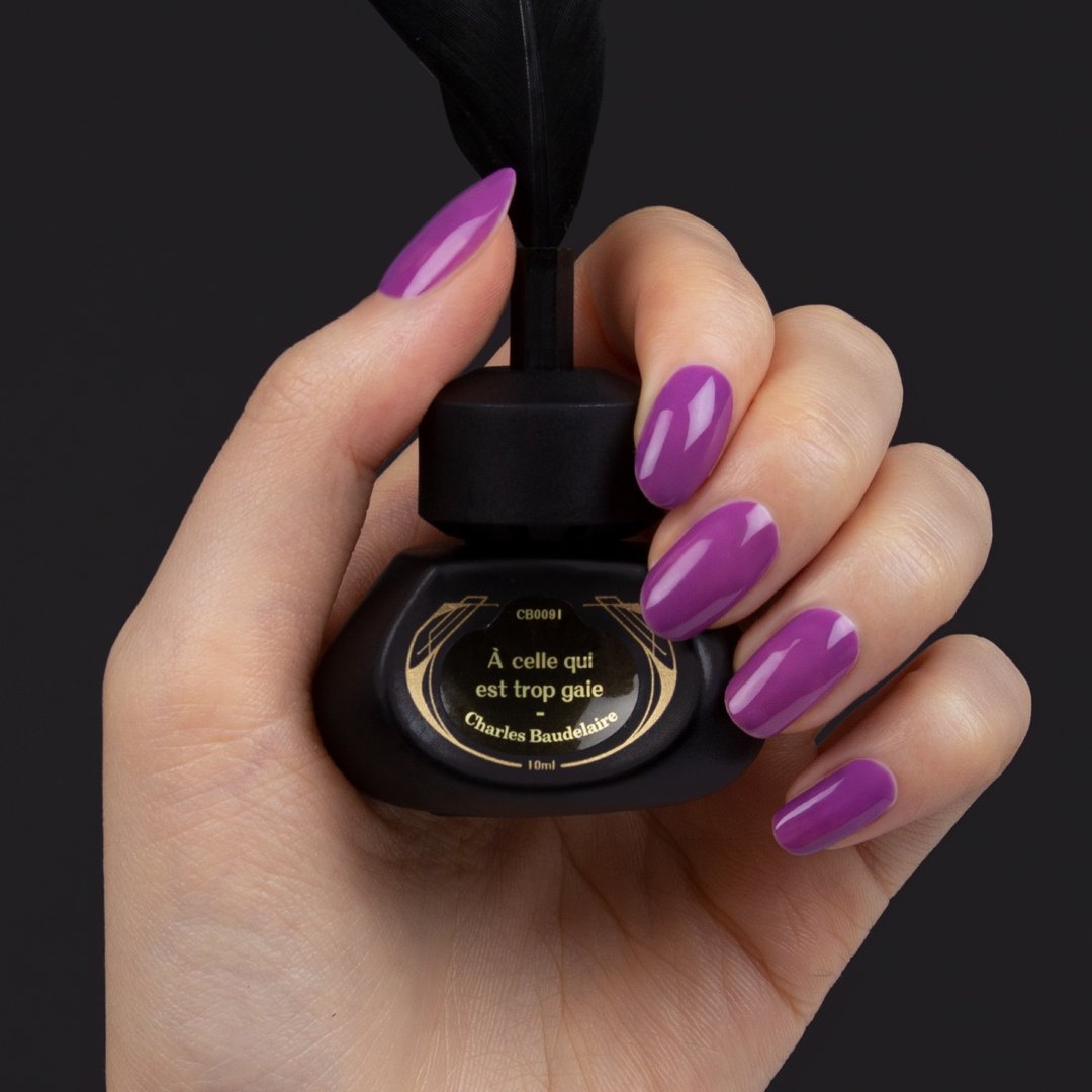 CB0091 Gel nails for a cheerful woman - 指甲油/指甲贴 - 其他材质 紫色