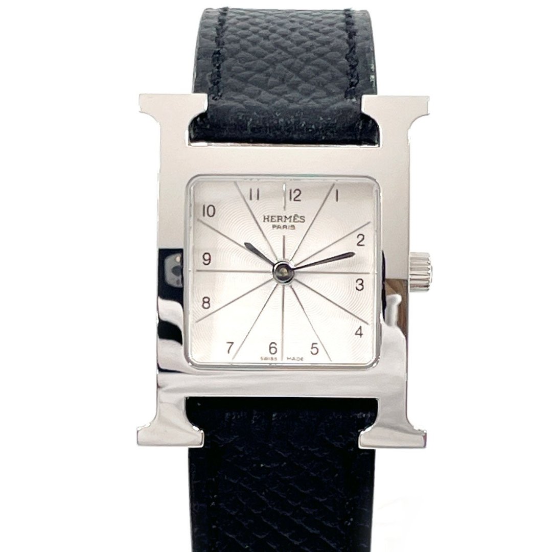 【日本直送 二手美品】爱马仕 HERMES 手表 HH1.210 H系列 不锈钢/皮革 银色 石英表 - 女表 - 不锈钢 银色