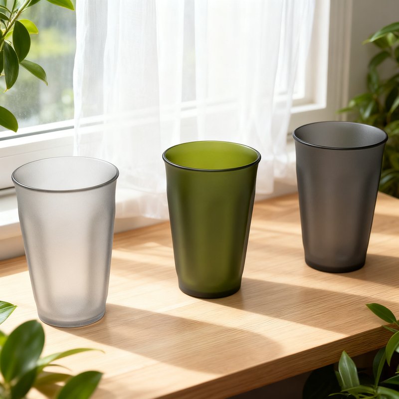 【哩皿生活】冷饮随行杯3入组 水杯 茶杯 咖啡杯 环保杯 - 咖啡杯/马克杯 - 塑料 透明