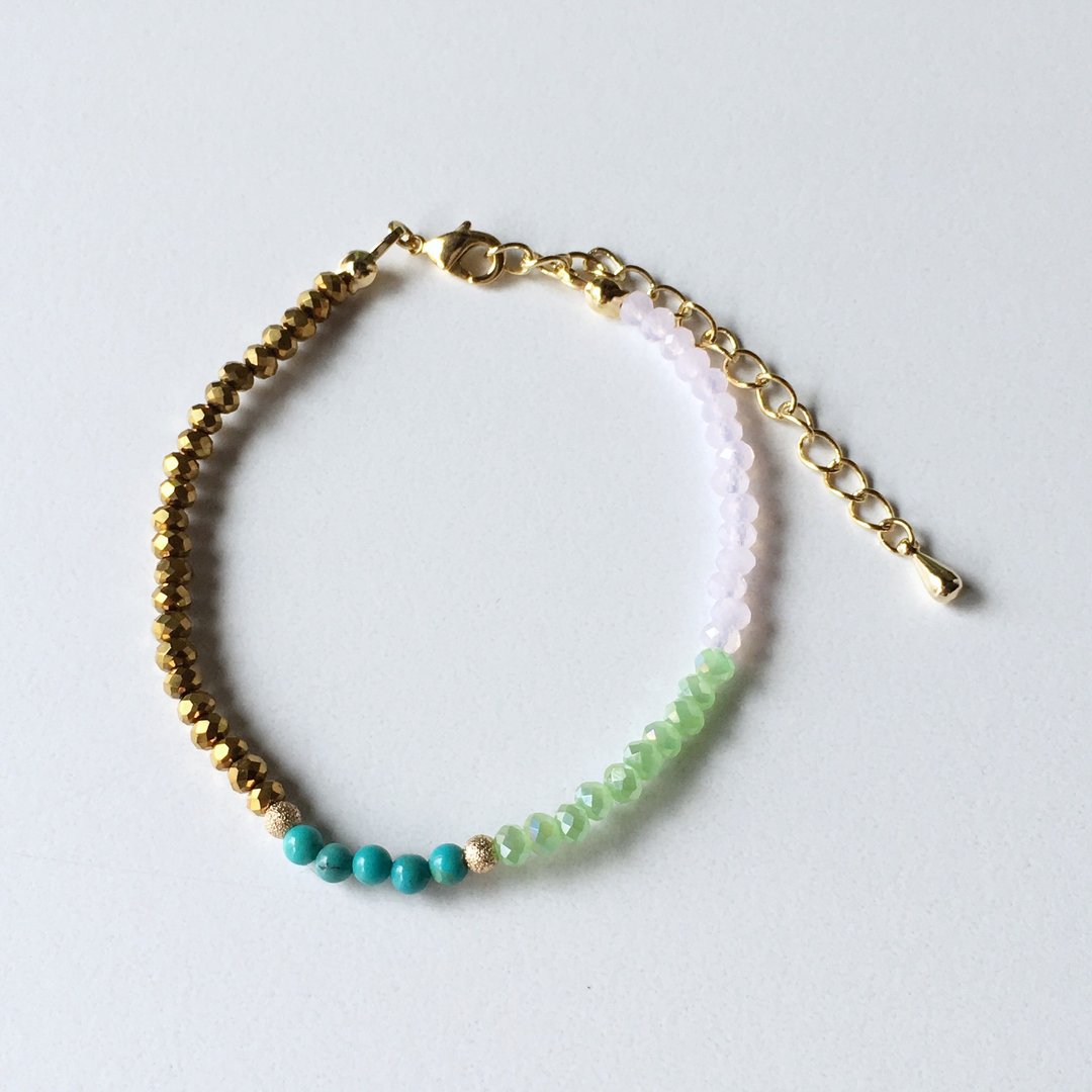 Lucky Stone · Turquoise (Turquoise) Breath Red vol.3 【December's Birthstone】 - 手链/手环 - 宝石 蓝色