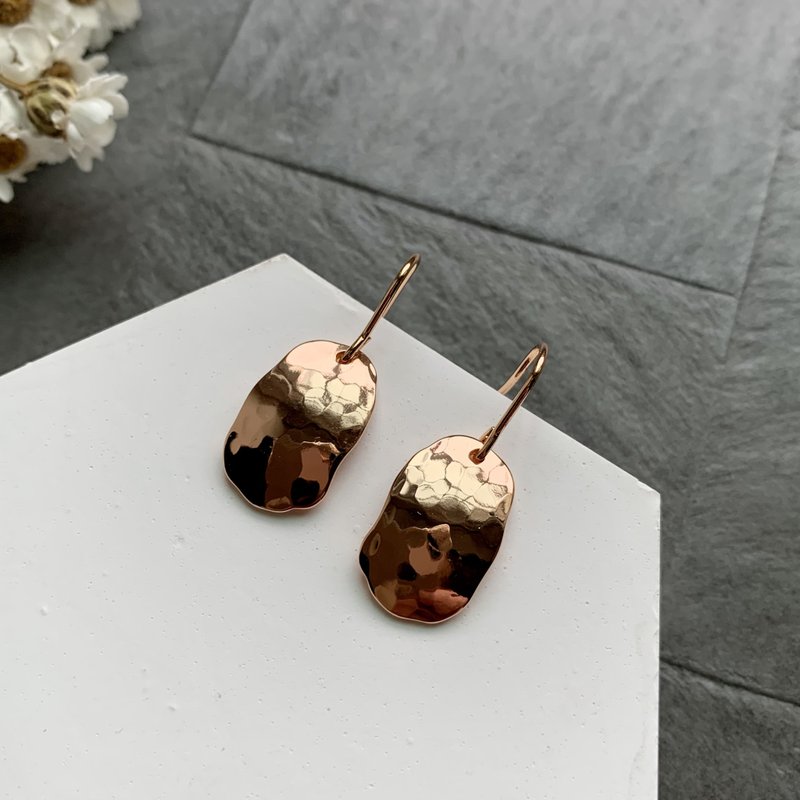 波光粼粼闪耀造型耳环(共2色) - 耳环/耳夹 - 玫瑰金 金色