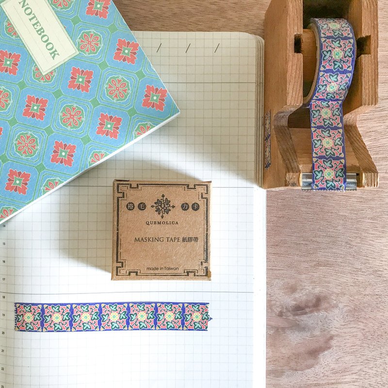 瓜瓞绵延喜连年 精装纸胶带 【卷毛力卡QUEMOLICA】 - 纸胶带 - 纸 蓝色