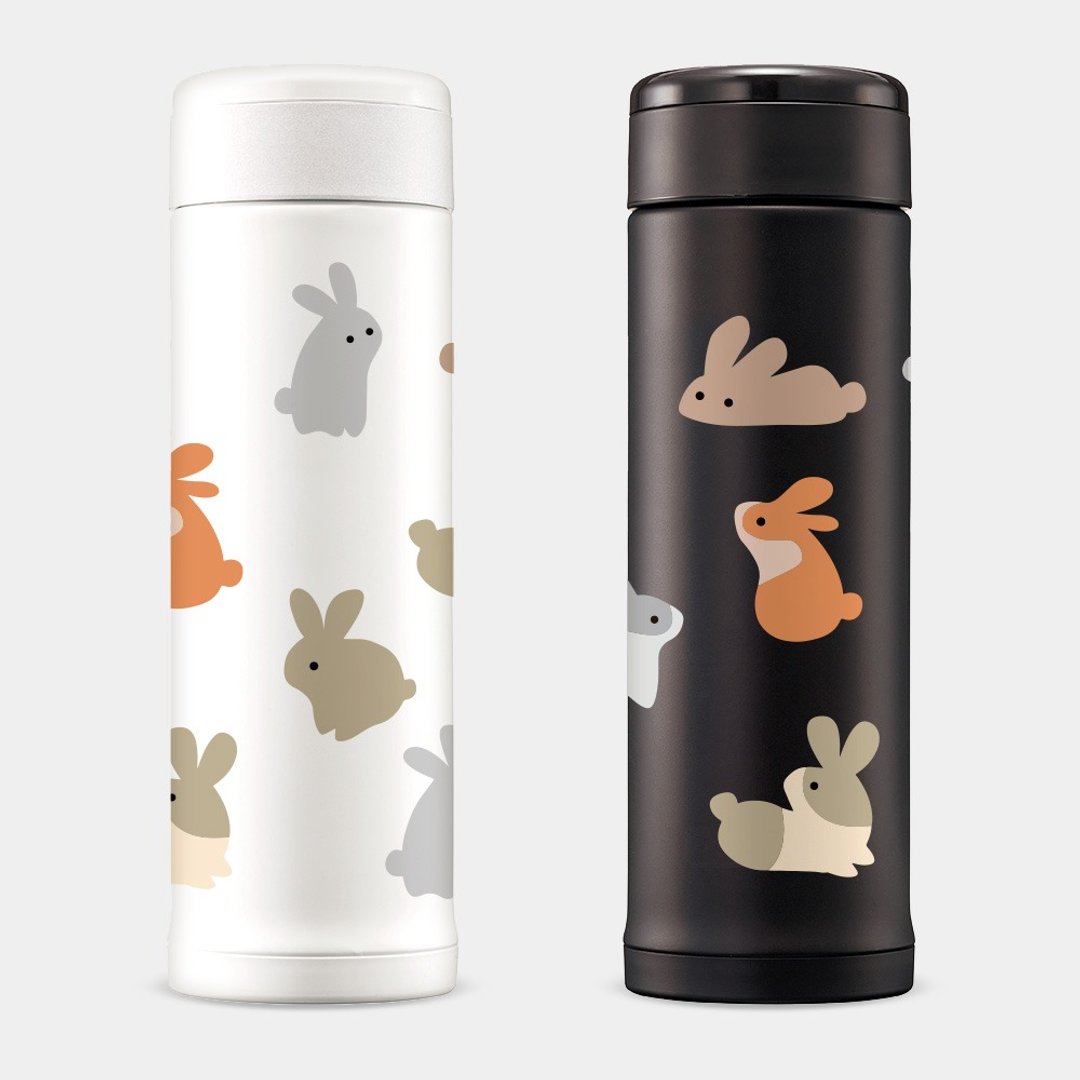 小兔兔 Rabbit 象印不锈钢保温瓶 咖啡杯 环保杯 PS111 - 保温瓶/保温杯 - 不锈钢 白色