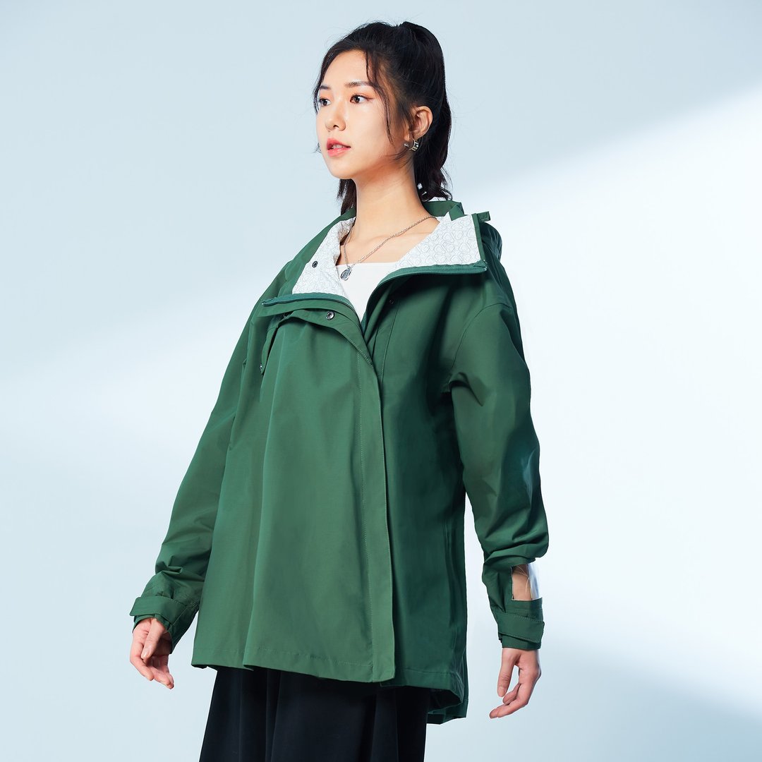 Slashorti 斜前开防水外套_轻质舒适_橄榄绿 - 雨伞/雨衣 - 防水材质 绿色