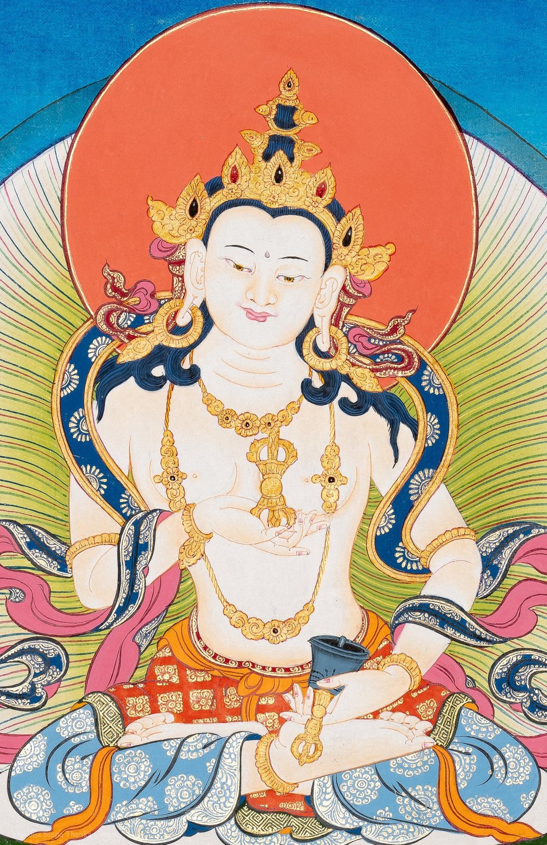 多杰森巴唐卡 – 神圣净化的藏传艺术杰作 - B05099 - 红包/春联 - 其他材质 多色