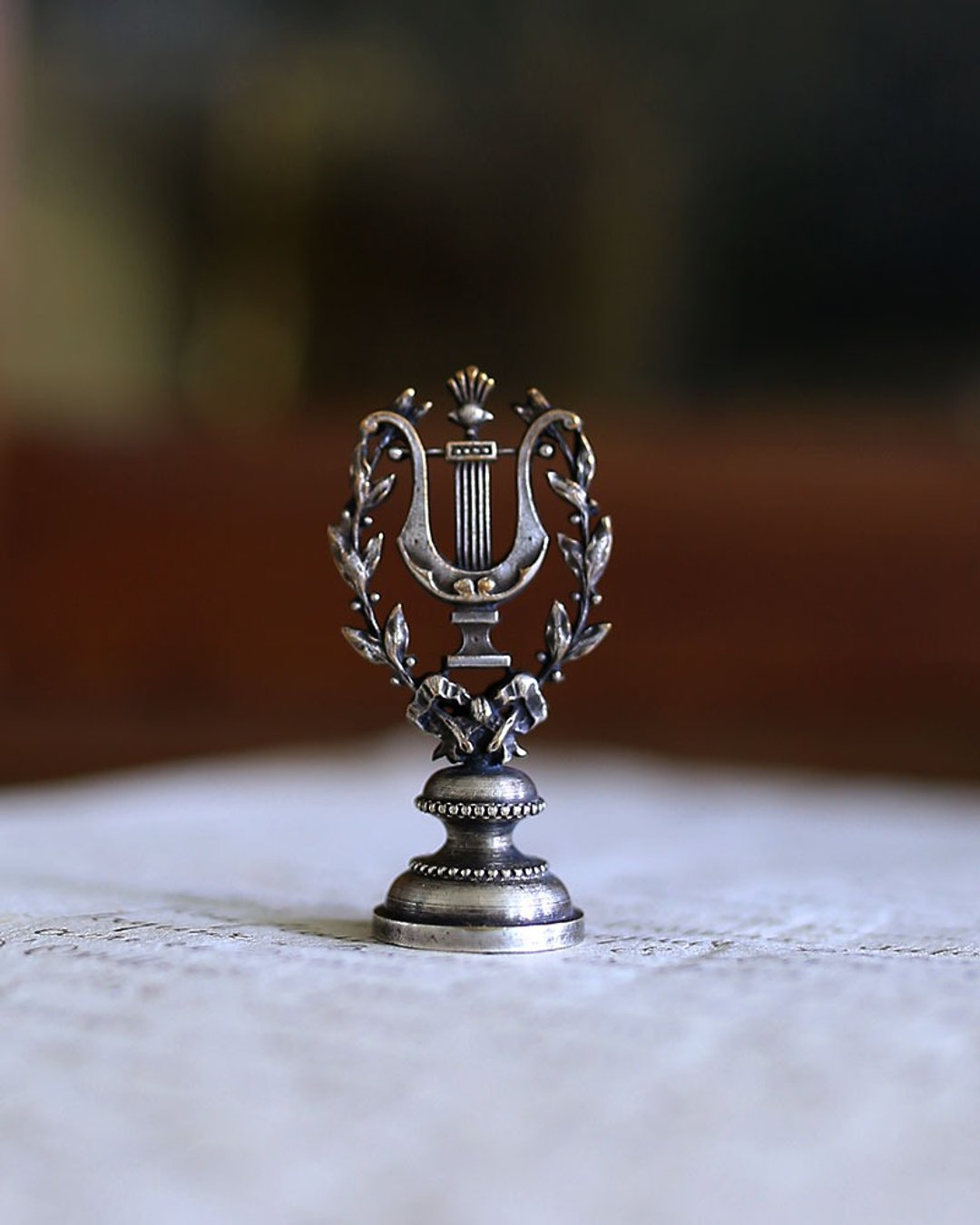 法国 LYRE 里拉琴 古董封蜡章 火漆章 waxseal - 其他 - 其他金属 银色